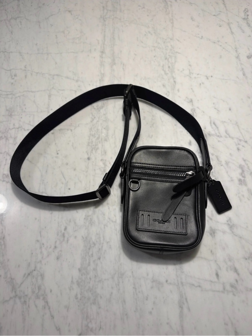 Coach Black Leather Crossbody Bag